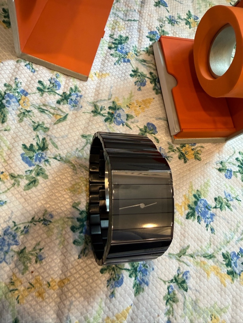 S+ARCK with FOSSIL Men’s Glossy Black Wide Ceramic Bracelet Watch